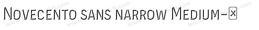 Novecento sans narrow Medium字体转换